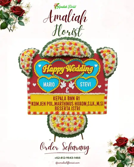 Papan Bunga Pernikahan Angseri
